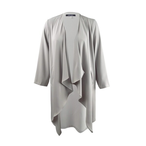 plus size white duster jacket