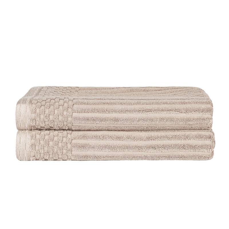 Superior Ribbed Cotton Absorbent Heavyweight Bath Towel Set