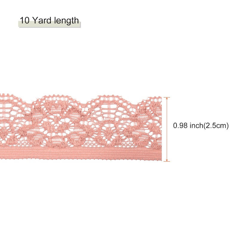 Lace Trim Lace Ribbon for Clothes Fabric Wedding Decoration Gift Wrap - Pink