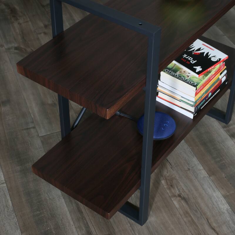 Carbon Loft Strohn and Adjustable Wood and Metal Display and Etagere Bookshelves and Bookcases