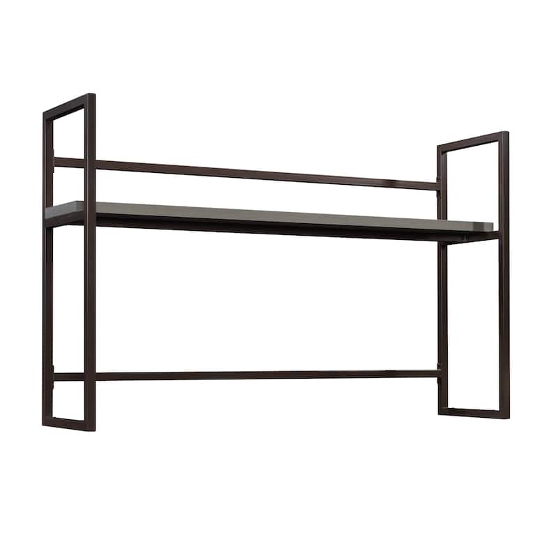 Wood Credenza Hutch with Impact-Resistant Design, Brown - 65.98" W x 16.54" D x 42.28" H