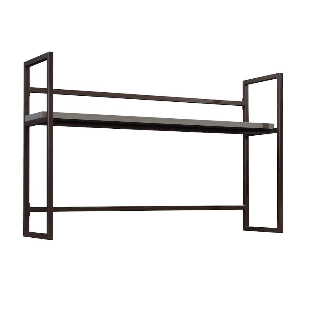 Wood Credenza Hutch with Impact-Resistant Design, Brown - 65.98" W x 16.54" D x 42.28" H