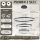 preview thumbnail 35 of 33, Round LED Crystal Chandelier Ring Dimmable Pendant Light Fixture