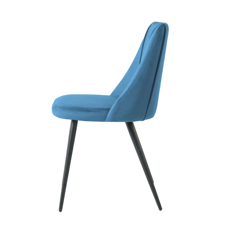 Modern 4 Piece Velvet Kitchen Dining Chairs with Cushions, Metal Legs, Backrest for Dining Room Kitchen Living Room Bedroom