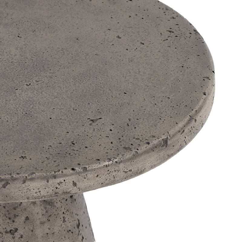 Classic Home Collins 19" Concrete Outdoor Accent Table