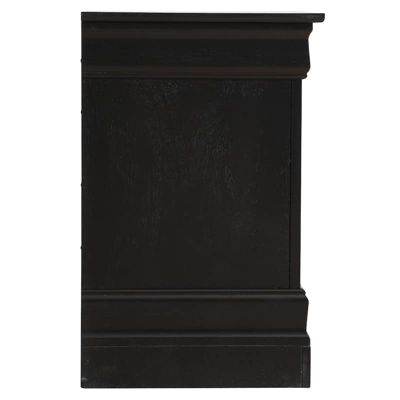 Traditional 22-in Metal Hand Holder 2-Drawer Wood Nightstand