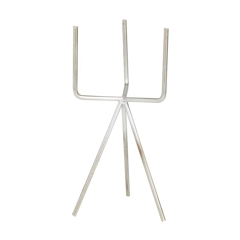 Metal Small Indoor Outdoor Planter with Removable Stand - Set of 2 Silver, Gold or Dark Gray - CosmoLiving by Cosmopolitan