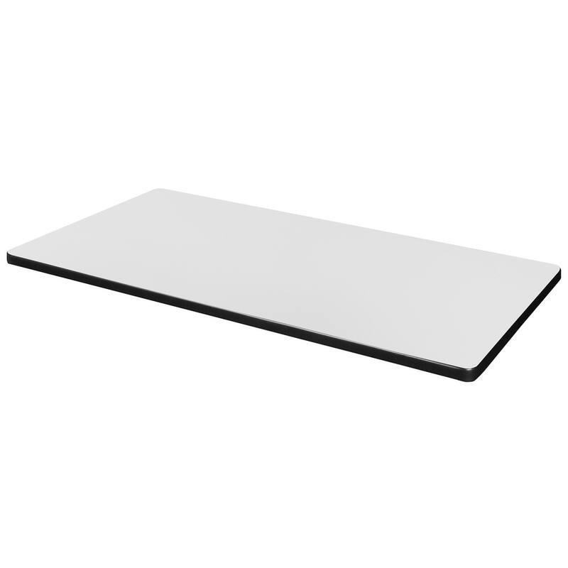 48" x 30" Standard Rectangle Table Top- Ash Grey/ White
