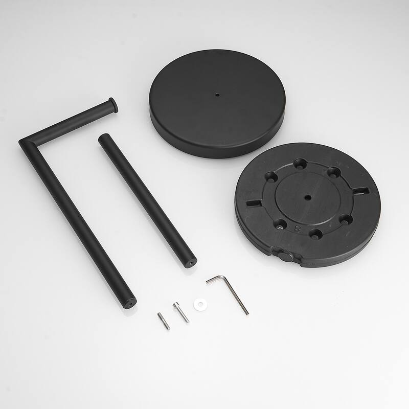 Round Freestanding Toilet Paper Holder with Stainless Steel Base