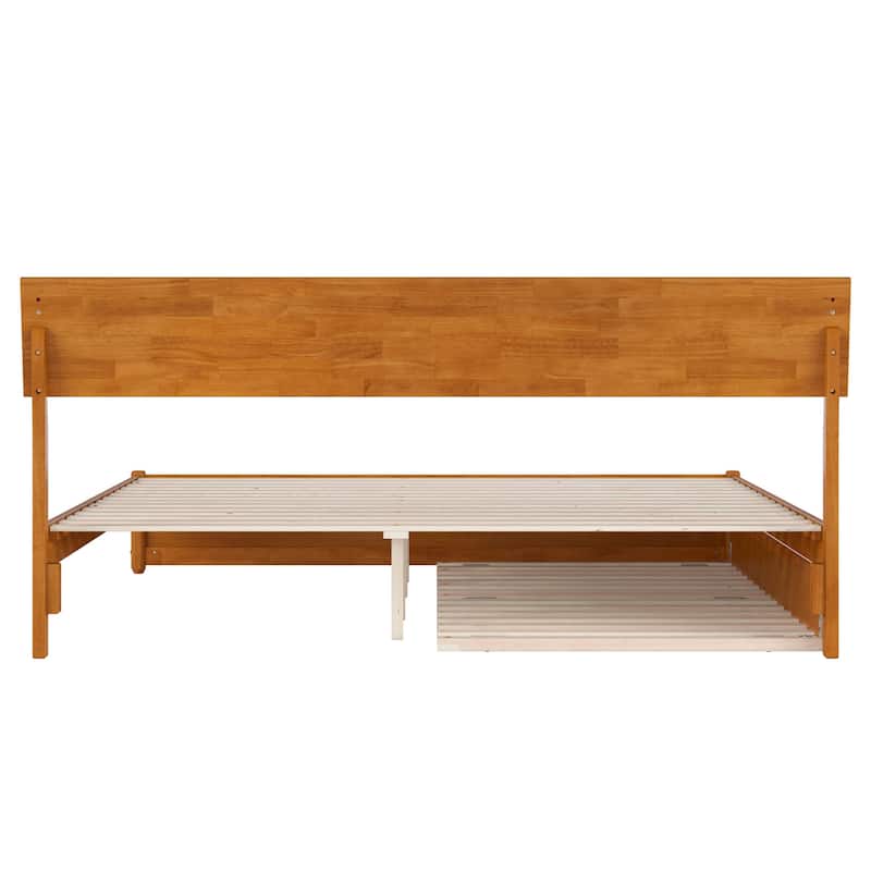 Norla Wood Platform Bed with Trundle