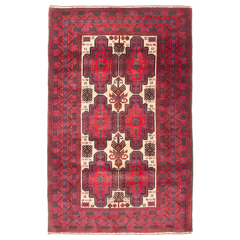 Teimani Beige Rug 3'3" x 4'8" - 3'3 x 4'8 - Beige - 3'3 x 4'8