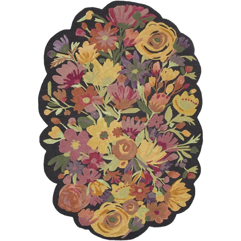 Faith Coastal Floral and Botanical Area Rug