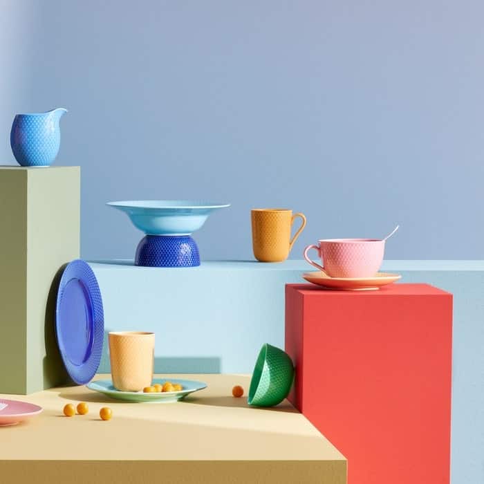 Lyngby Porcelæn Rhombe Color Bowl, Ø: 5.1"