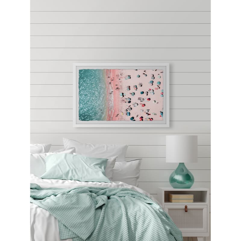 'Pink Summer Sand' Framed Painting Print