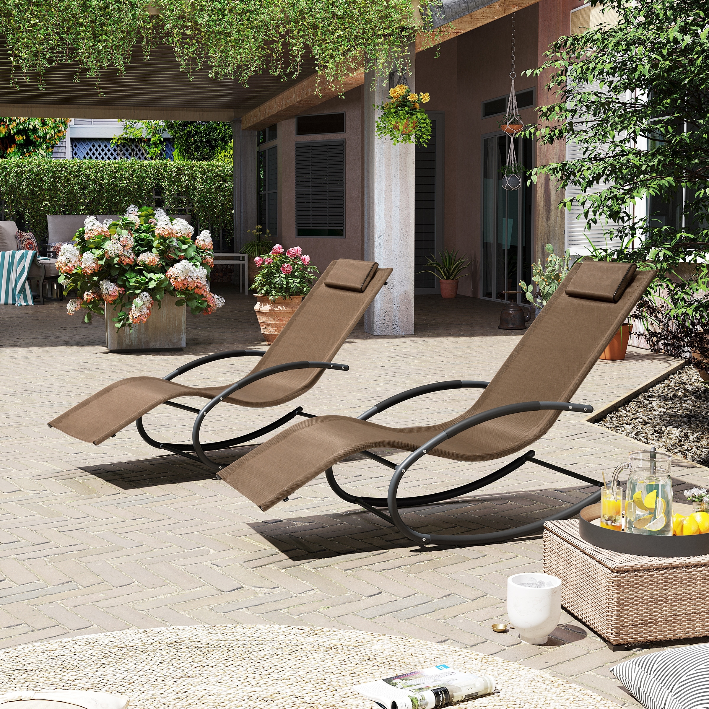 Outdoor discount chaise rocker