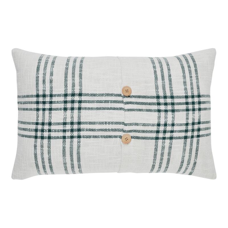 Pine Grove Plaid Noel Ornament Pillow 14x22