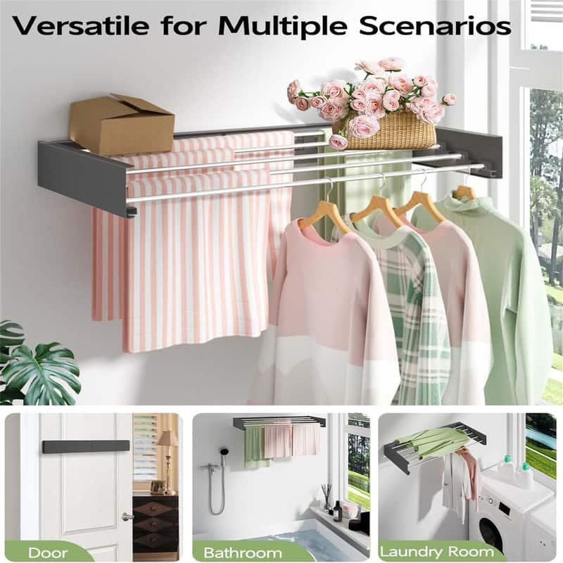 Wall Mounted Clothes Drying Rack