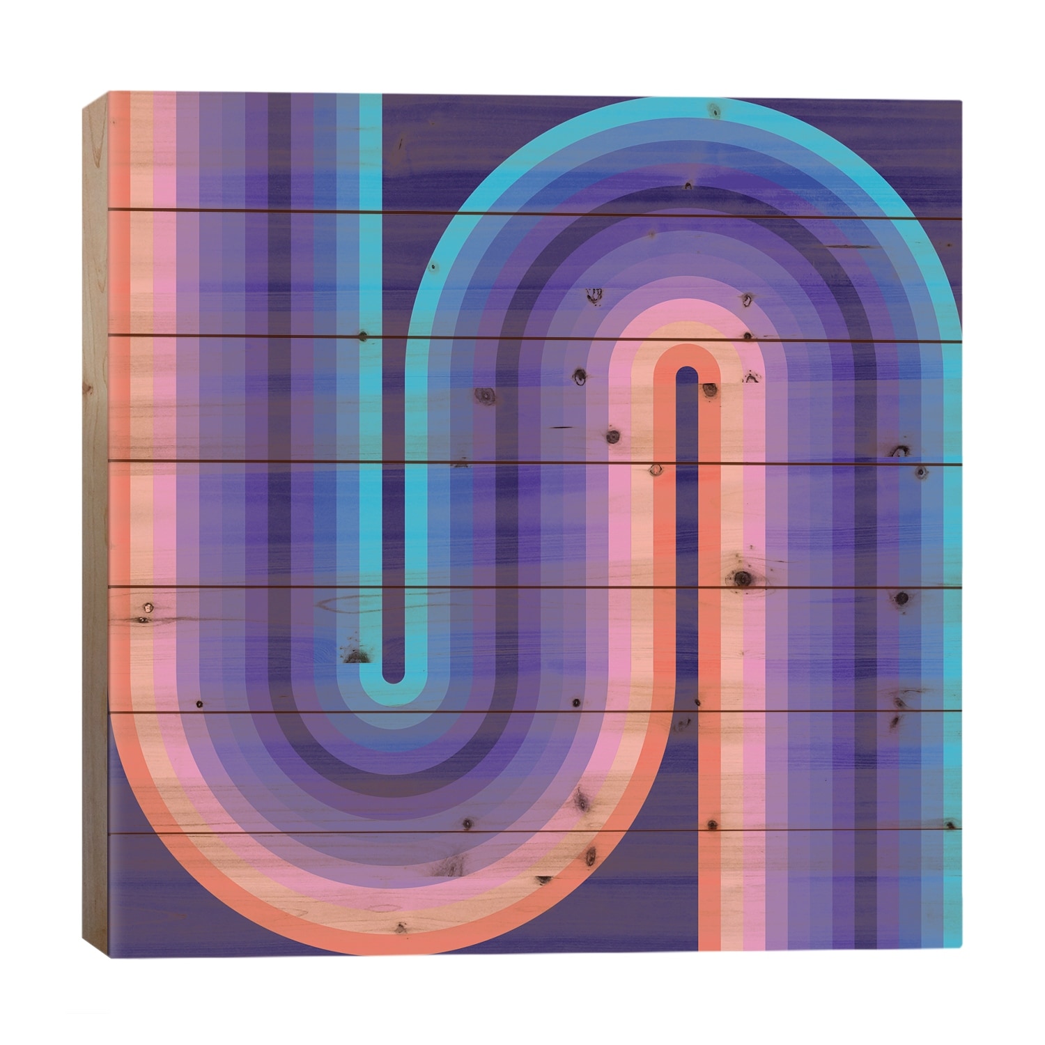 Flow Cool I Print On Wood by Greg Mably - Multi-Color
