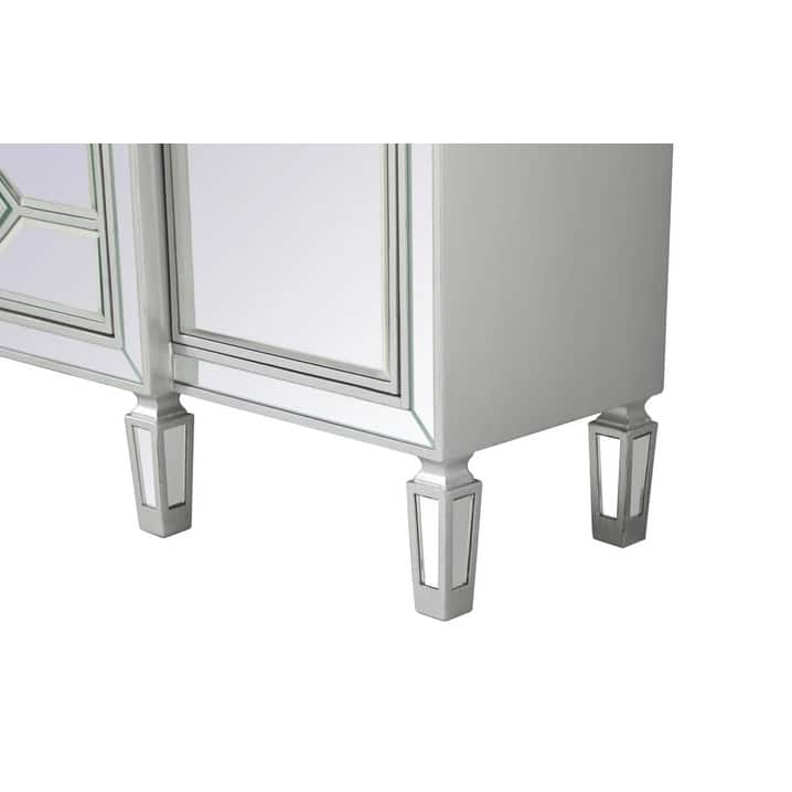2-Door Mirrored Accent Cabinet