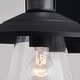 preview thumbnail 10 of 11, Westport Steel LED Compatible Black Motion Sensor Dusk to Dawn Outdoor Wall Light Coastal Clear Glass