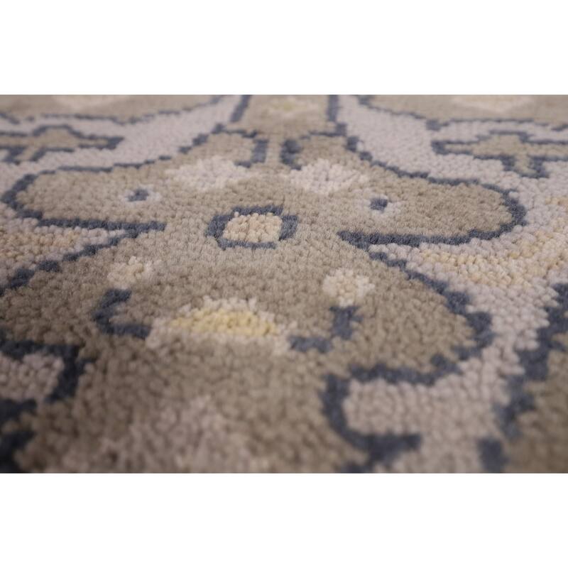 Transitional Oushak Oriental Runner Rug Hand-Knotted Wool Carpet - 2'7" x 9'9"