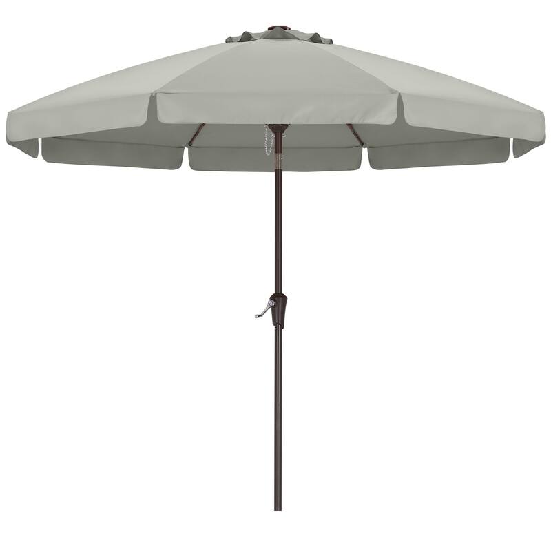ABCCANOPY 10FT Outdoor Table Market Umbrella Tilt and Crank for Garden - Light Gray
