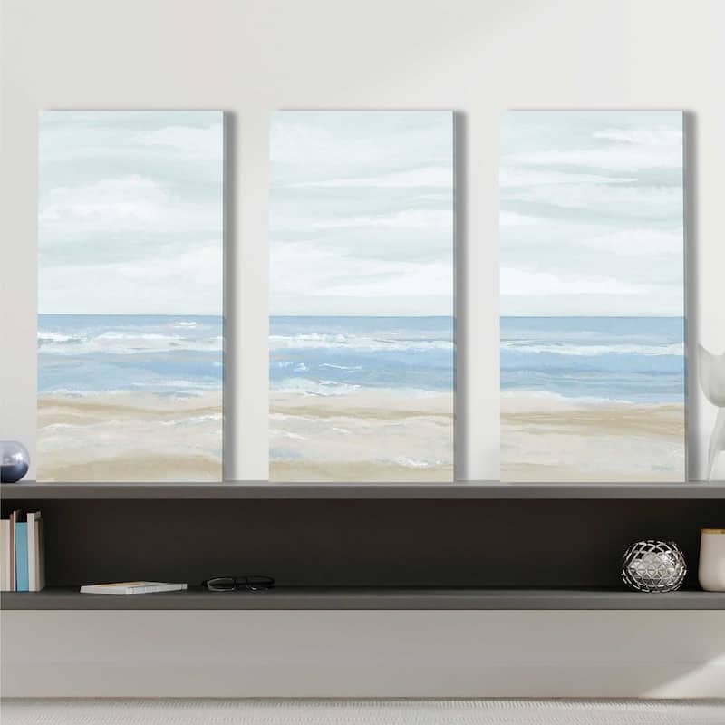 "The Sea" 3 Piece Set on Canvas