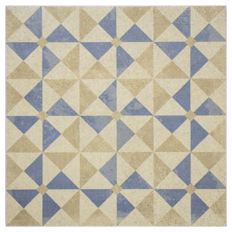 Cruz Bay Studio MKT61123 Seville - 8" x 8" Encaustic Floor and Wall - Sepia Matte