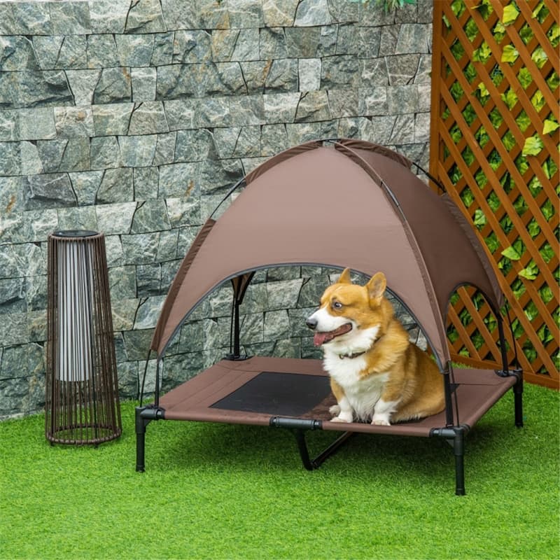 Pet Bed - 36.25" L x 30" W x 35.5" H - Brown