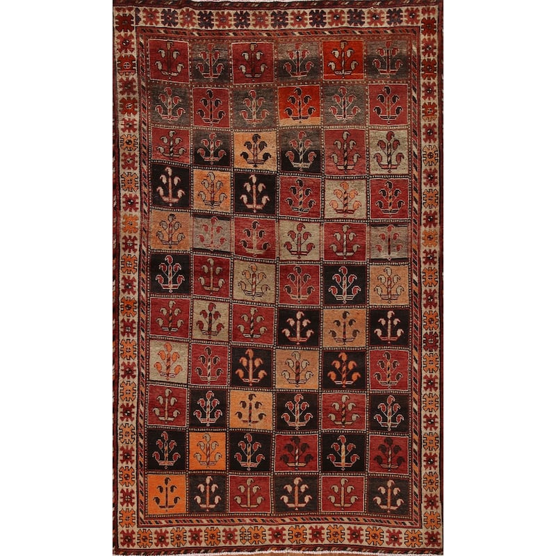 Vegetable Dye Bakhtiari Persian Vintage Area Rug Handmade Wool Carpet - 5'3"x 9'3"