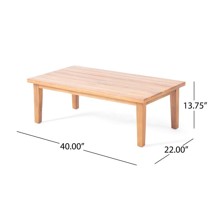 Isla Outdoor 4-seater Coffee Table Chat Set by Christopher Knight Home