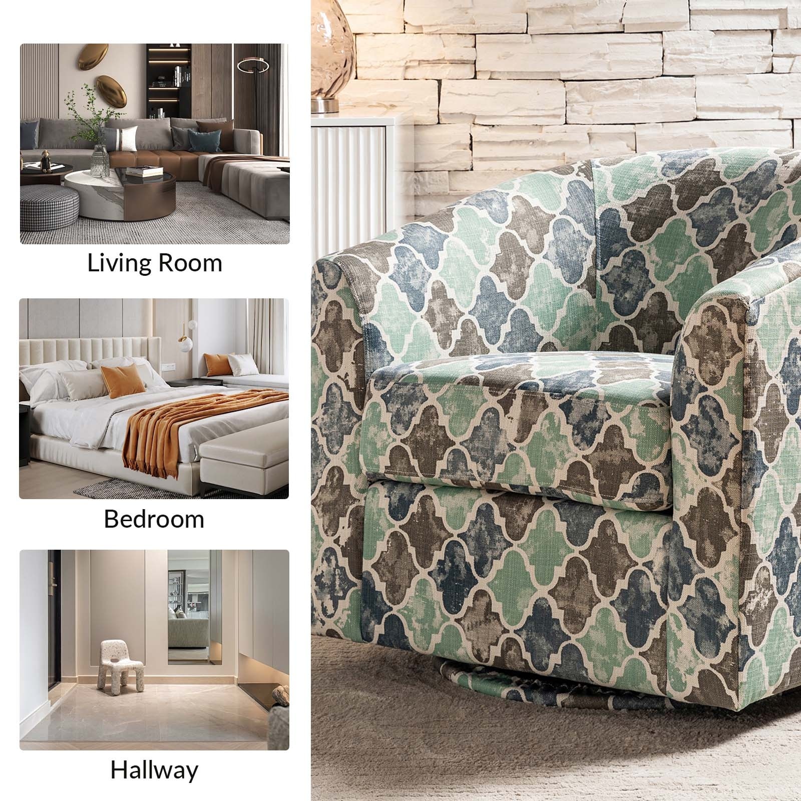 Henley barrel chair and outlet ottoman