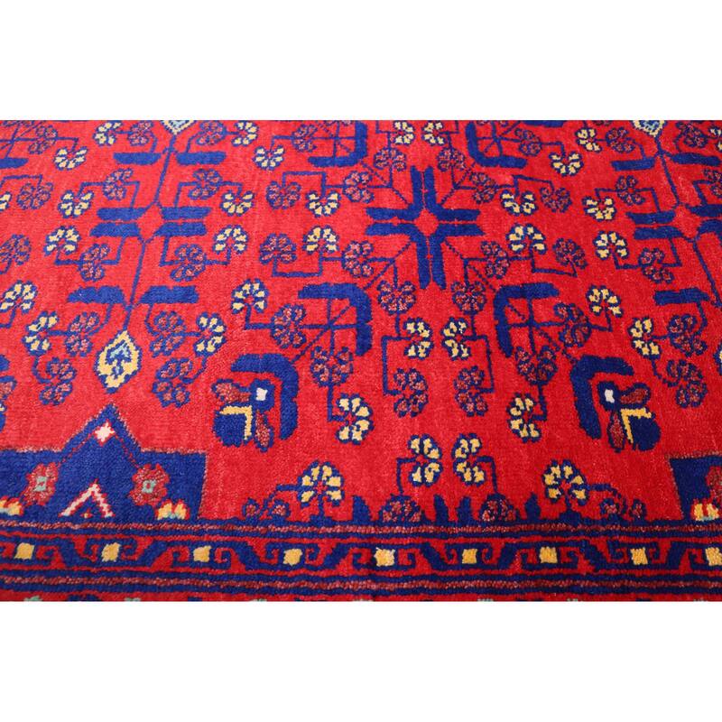 ECARPETGALLERY Hand-knotted Finest Kargahi Red Wool Rug - 7'11 x 9'11