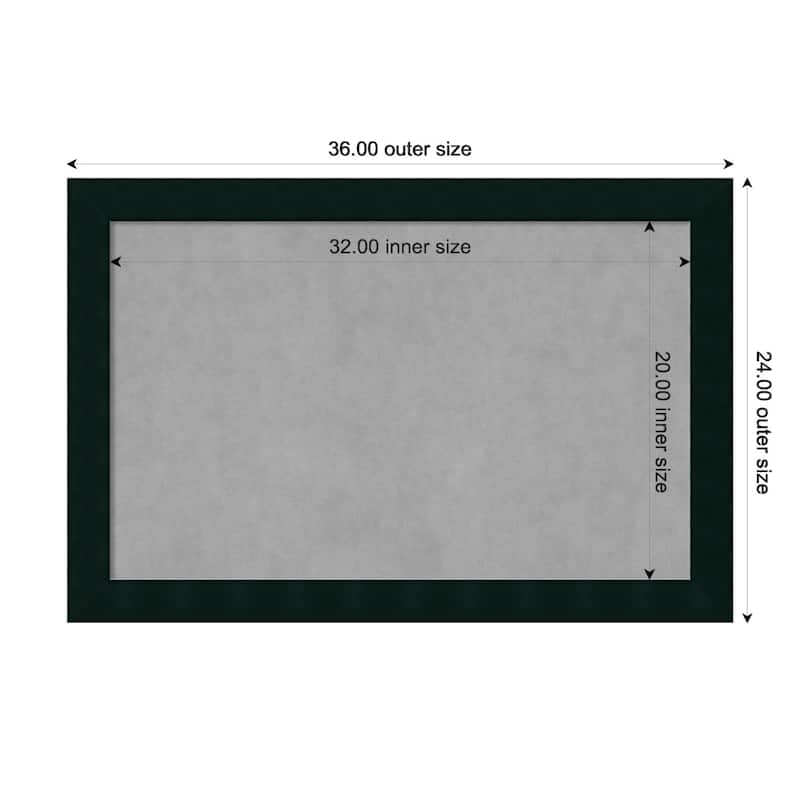 Amanti Art Tribeca Black Framed Magnetic Board - Board Size 32x20