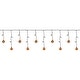 preview thumbnail 5 of 5, LED Lighted Pumpkin Halloween Curtain Icicle Lights - Orange - 5.25' Black Wire - 25ct