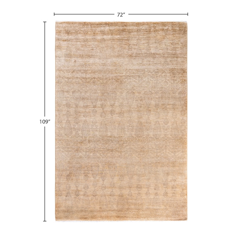 Overdyed One-of-a-Kind Hand-Knotted Area Rug - Beige - 6' 0" x 9' 1"