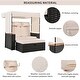 preview thumbnail 8 of 14, Outdoor Loveseat Patio Sofa Rattan Daybed 2-Piece with Adjustable Canopy and Plush Cushions Pillows