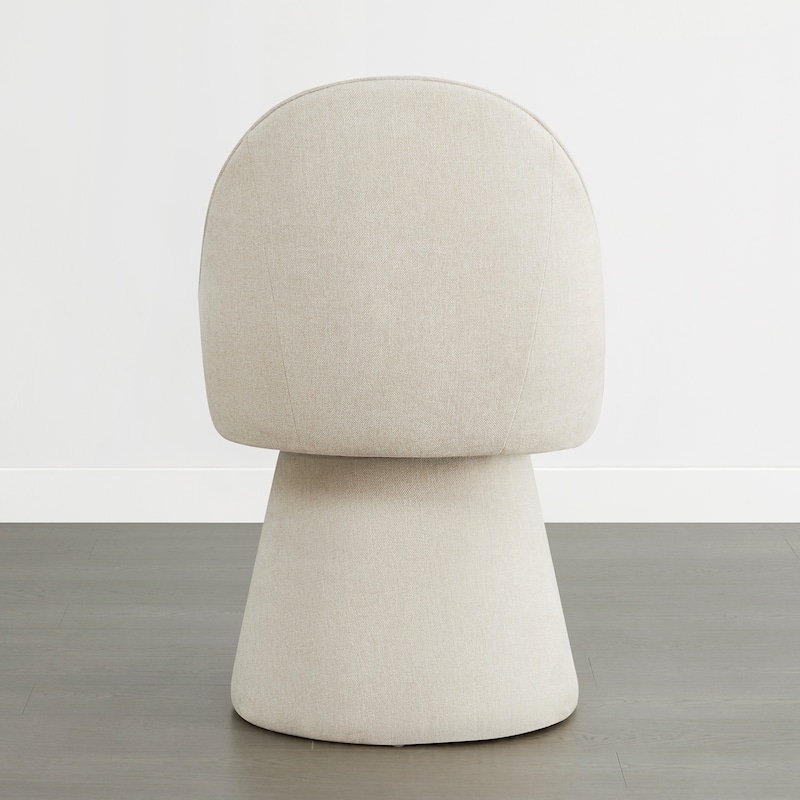 Darah Upholstered Swivel Armless Dining Chair Double-layered Cushions