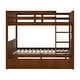 preview thumbnail 4 of 9, Full Over Full Wood Bunk Bed with Twin Size Trundle, Walnut