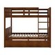 preview thumbnail 14 of 46, Hot Sale Trundle Bed, Convertible Full Over Full Bunk Bed with Pull-Out Twin Trundle, Safety Rails, Ladder, Pine Wood Frame