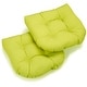 preview thumbnail 25 of 70, 19-inch Twill U-shaped Chair Cushion (Set of 1, 2, or 4) - 19 x 19 Set of 2 - Mojito Lime
