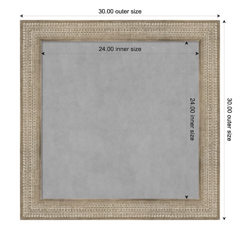 Amanti Art Trellis Silver Framed Magnetic Board - Board Size 24x24