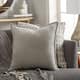 Harrell Solid Velvet 22-inch Throw Pillow - Cover Only - Grey