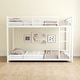 preview thumbnail 2 of 23, Heavy Duty Metal Twin over Twin Bunk Bed with Noise Reduction and Safety Guardrail, Convertible to 2 Beds, 12" Under-Bed Storage White