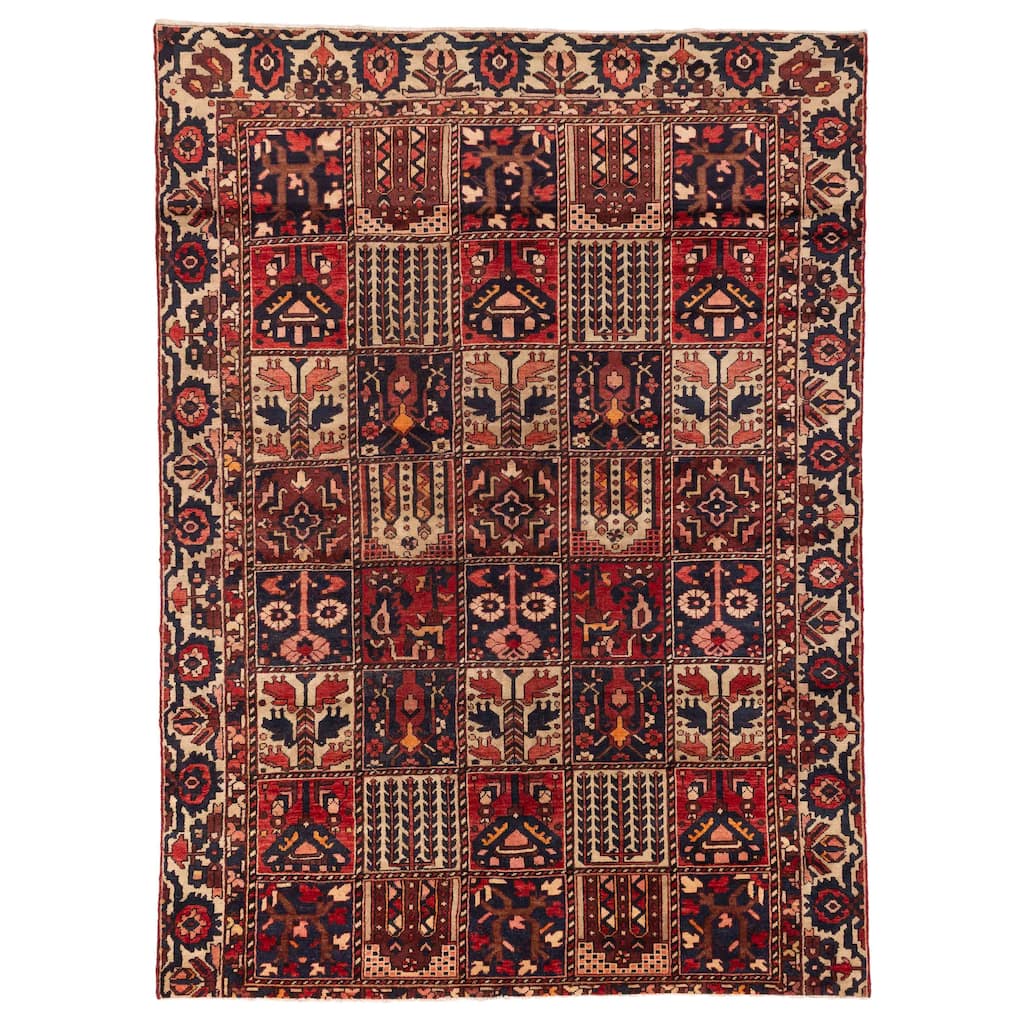 ECARPETGALLERY Hand-knotted Kayseri Vintage Red Wool Rug - 6'8 x 9'0