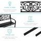 preview thumbnail 5 of 8, Outdoor garden courtyard steel bench