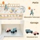 preview thumbnail 7 of 8, Wooden Corner Dollhouse Playset with 41 Pieces Accessories for Kids 3+ Years Old - 34" x 12.5" x 37" (L x W x H)