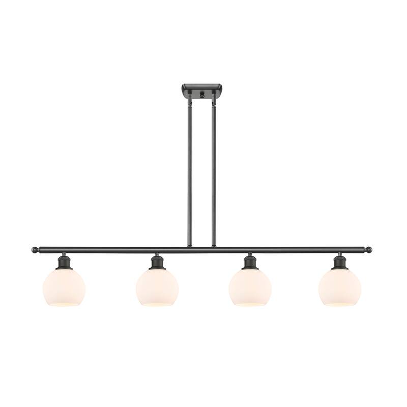 Innovations Lighting 516-4I-9-48 Athens Linear Athens 4 Light 48" Wide - Oil Rubbed Bronze / Matte White