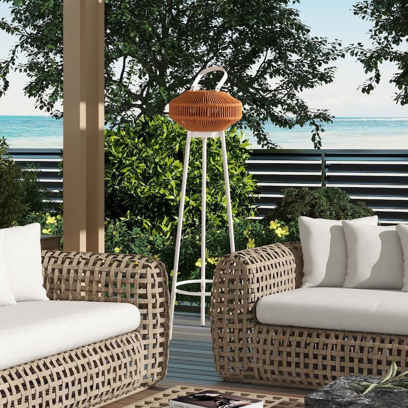 Nova 39.5" Outdoor Patio Steel Lantern Stand