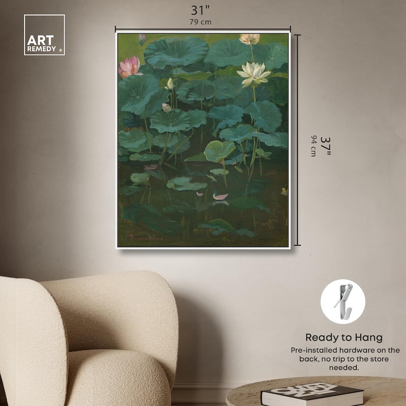 Theodore Wores Lotus Canvas by Art Remedy